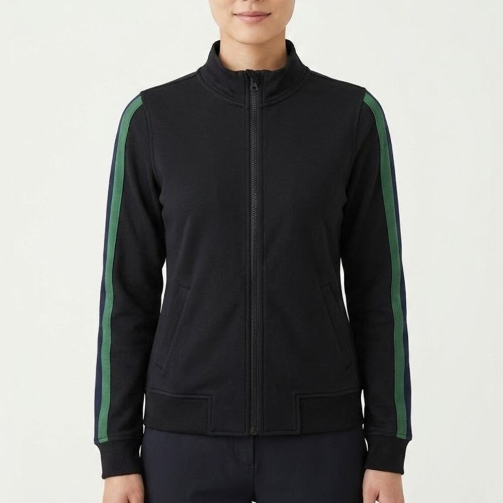 NWT Universal Standard Camden Ponte Bomber Jacket Full Zip Black Womens Size 4XS